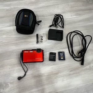 Nikon Coolpix AW110 Orange Waterproof, Digital Camera and accessories